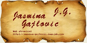 Jasmina Gajlović vizit kartica